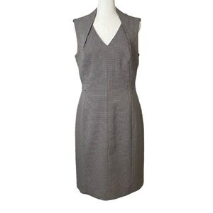 Tahari black & white dress Houndstooth Sz 8 NWT